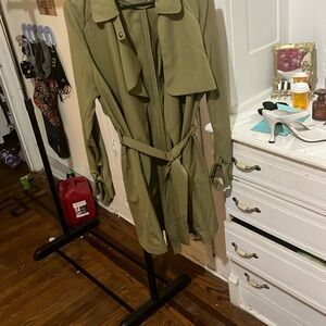 Olive Green Women's Trench Coat